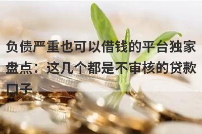 负债严重也可以借钱的平台独家盘点：这几个都是不审核的贷款口子