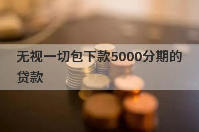无视一切包下款5000分期的贷款(免审核的贷款)