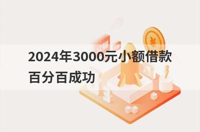 2024年3000元小额借款百分百成功（门槛低已通过放款快的贷款）