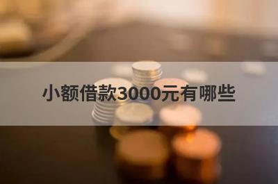 小额借款3000元有哪些？分享五个好用的小额网贷平台