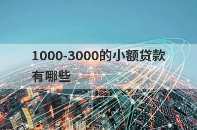 1000-3000的小额贷款有哪些？急用钱试试这几个，能借到钱秒到账！