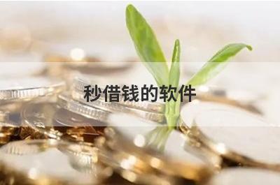 秒借钱的软件，挑选5个秒借钱的软件