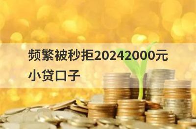频繁被秒拒20242000元小贷口子，分享5个频繁被秒拒容易通过的平台