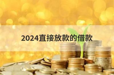 2024直接放款的借款 好审批的小额贷款