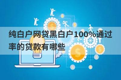 纯白户网贷黑白户100%通过率的贷款有哪些？这5个贷款容易通过
