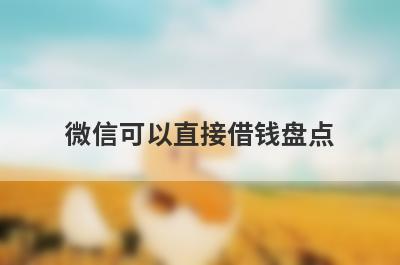 微信可以直接借钱盘点，多家小额贷款平台都是近期好下款的