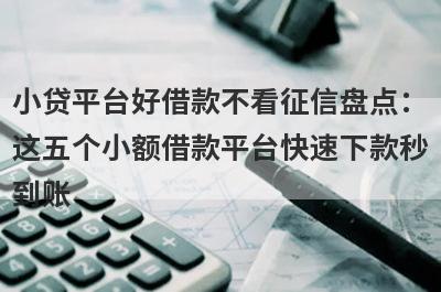 小贷平台好借款不看征信盘点：这五个小额借款平台快速下款秒到账！