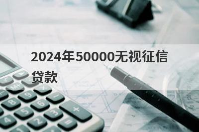 2024年50000无视征信贷款 独家盘点5个必下款的小额贷款