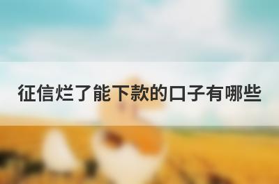 征信烂了能下款的口子有哪些？盘点5个最新不上征信的网贷