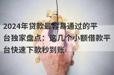 2024年贷款最容易通过的平台独家盘点：这几个小额借款平台快速下款秒到账！
