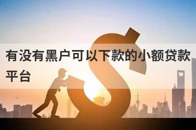 有没有黑户可以下款的小额贷款平台？精心整理5个黑户网贷百分百下款