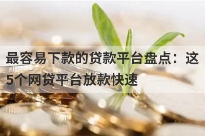 最容易下款的贷款平台盘点：这5个网贷平台放款快速，可以迅速解决资金需求！